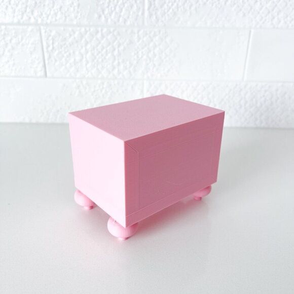 Miniature Barbie Nightstands (Set of 2) Pale Pink 3D Printed Dollhouse Furniture - Picture 5 of 5